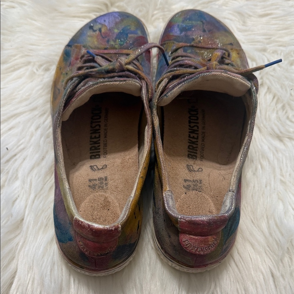 Birkenstock Multicolor Paint-Splatter Canvas Sneakers - Picture 2 of 7
